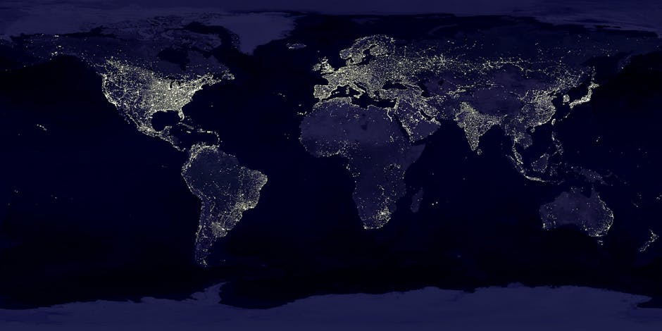 A map of the world with points of light spreading across continents