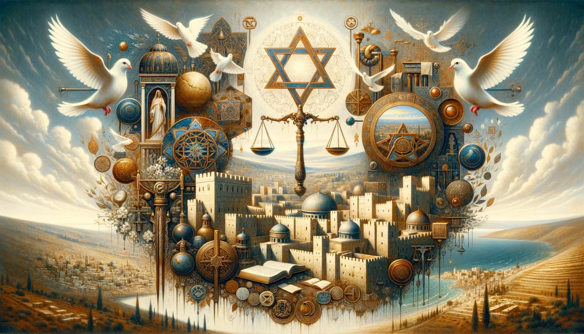 A symbolic representation of Jewish messianic expectations with traditional imagery