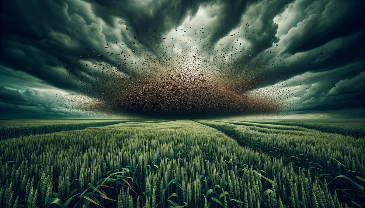 Symbolic representation of locust swarm invasion in Joel's prophecy