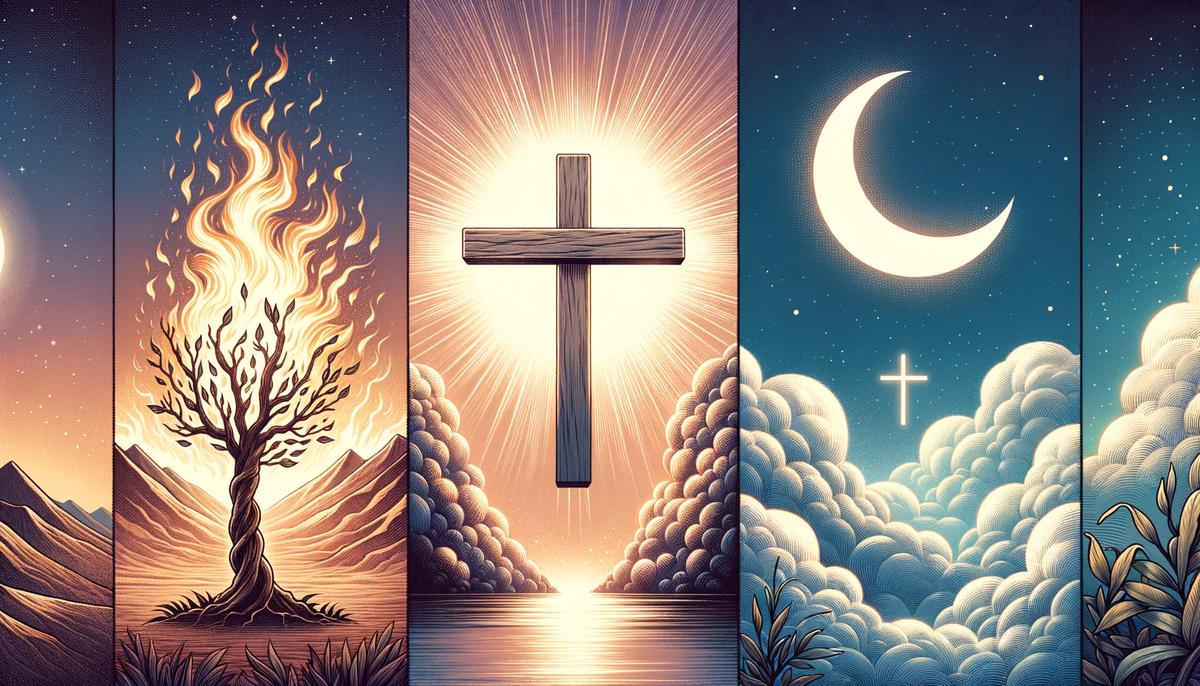 A symbolic representation of Moses, Jesus, and Muhammad as prophetic figures